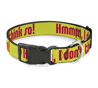 Buckle Down 9-38,1 cm Hmmm, I Don't Think So. Jaune/Rose Collier de Clip en Plastique, Petite
