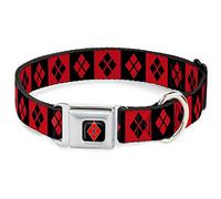Buckle Down 9-38,1 cm Jkg-Harley Quinn Diamant Full Couleur Noir/Rouge Collier de Chien