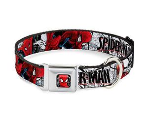 Buckle Down 9-38,1 cm Spdu-Ultimate Spider-Man Visage/Web Couleurs complète Collier de Chien