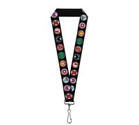 Buckle Down 9-Avengers Icons Noir/Multicolore-Cordon de 2,5 cm Chaîne de clé, Taille Unique Mixte