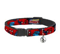 Buckle-Down Amazing Spider-Man Collier pour Chat Taille M 1,27 x 20,3-30,5 cm
