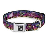 Buckle Down Amour Amour Violet Collier de Chien en Forme d'os, Large Large/18-81,3 cm