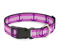 Buckle Down Ancre/à Rayures Rose/Violet Clip en Plastique Collier, 3,8 cm X 18-81,3 cm/L