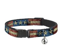 Buckle Down Bac-w30137-nm Breakaway Collier pour Chat, 1/5,1 cm de Large - Compatible avec 8-30,5 cm Cou - Medium, Americana