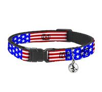 Buckle Down Bac-w30174-nm Breakaway Collier pour Chat, 1/5,1 cm de Large - Compatible avec 8-30,5 cm Cou - Medium, Americana