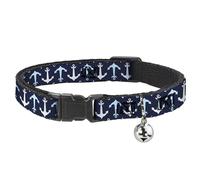Buckle Down Bac-w30177-nm Breakaway Collier pour Chat, 1/5,1 cm de Large - Compatible avec 8-30,5 cm Cou - Medium, Ancre