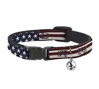Buckle Down Bac-w30186-nm Breakaway Collier pour Chat, 1/5,1 cm de Large - Compatible avec 8-30,5 cm Cou - Medium, Americana