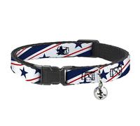 Buckle Down Bac-w30189-nm Breakaway Collier pour Chat, 1/5,1 cm de Large - Compatible avec 8-30,5 cm Cou - Medium, Americana