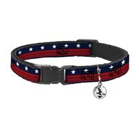 Buckle Down Bac-w30190-nm Breakaway Collier pour Chat, 1/5,1 cm de Large - Compatible avec 8-30,5 cm Cou - Medium, Americana
