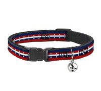 Buckle Down Bac-w30192-nm Breakaway Collier pour Chat, 1/5,1 cm de Large - Compatible avec 8-30,5 cm Cou - Medium, Americana