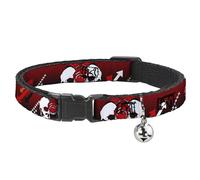 Buckle Down Bac-w30444-nm Breakaway Collier pour Chat, 1/5,1 cm de Large - Compatible avec 8-30,5 cm Cou - Medium, têtes de Mort