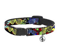 Buckle Down Bac-w30515-nm Breakaway Collier pour Chat, 1/5,1 cm de Large - Compatible avec 8-30,5 cm Cou - Medium, Rubik's Cube