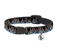 Buckle Down Bac-w30643-nm Breakaway Collier pour Chat, 1/5,1 cm de Large - Compatible avec 8-30,5 cm Cou - Medium, Flammes
