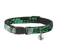 Buckle Down Bac-w30722-nm Breakaway Collier pour Chat, 1/5,1 cm de Large - Compatible avec 8-30,5 cm Cou - Medium, Grunge Chaos