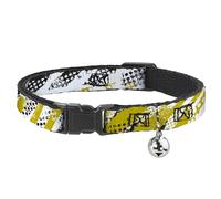 Buckle Down Bac-w30735-nm Breakaway Collier pour Chat, 1/5,1 cm de Large - Compatible avec 8-30,5 cm Cou - Medium, Grunge marches