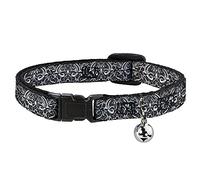 Buckle Down Bac-w31965-nm Breakaway Collier pour Chat, 1/5,1 cm de Large - Compatible avec 8-30,5 cm Cou - Medium, têtes de Mort