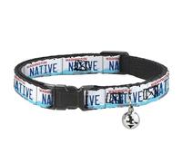 Buckle Down Bac-w32335-nm Breakaway Collier pour Chat, 1/5,1 cm Wide-Fits 8-30,5 cm Neck-Medium, Washington