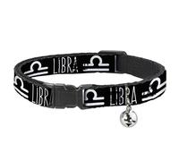 Buckle Down Bac-w32661-nm Breakaway Collier pour Chat, 1/5,1 cm Wide-Fits 8-30,5 cm Neck-Medium, Zodiaque Libra