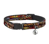 Buckle Down BAC-W32837-NM Collier pour Chat avec col de 8 à 12 po, Taille Moyenne, Graffiti