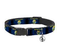 Buckle Down Bac-w33907-nm Breakaway Collier pour Chat, 1/5,1 cm Wide-Fits 8-30,5 cm Neck-Medium, Montana