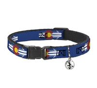 Buckle Down Bac-w35514-nm Breakaway Collier pour Chat, 1/5,1 cm Wide-Fits 8-30,5 cm Neck-Medium, Colorado