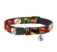 Buckle Down Bac-wjl078-nm Justice League Breakaway Collier pour Chat, 1/5,1 cm Wide-Fits 8-30,5 cm Neck-Medium