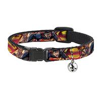 Buckle Down Bac-wsm070-nm Doré/Rouge Superman Breakaway Collier pour Chat, 1/5,1 cm Wide-Fits 8-30,5 cm Neck-Medium