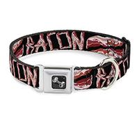 Buckle Down Bacon avec Text2 Collier de Chien en Forme d'os, Large Medium/16-58,4 cm