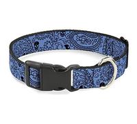 Buckle Down Bandana/crânes bébé Bleu/Noir Plastique Clip Collier, 3,8 cm X 18-81,3 cm/L