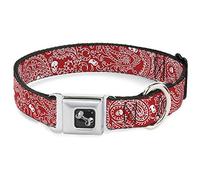Buckle Down Bandana/crânes Rouge/Blanc Collier de Chien en Forme d'os, Large Petite/13-45,7 cm