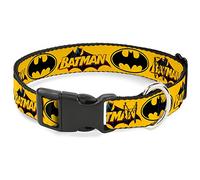 Buckle Down Batman Logo Vintage et Bat Signal 3 Plastique Jaune Pince à Collier