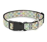 Buckle Down BD Monogramme Tan/Multi Neon Collier de Clip en Plastique, 1/5,1 cm X 9-38,1 cm/L