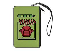 Buckle-Down Blue Clues Portefeuille à fermeture éclair standard pour femme Taille L 20,3 x 12,7 cm