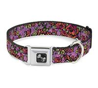 Buckle Down Born to Plan Blossom Rose Collier de Chien en Forme d'os, Petite/9-38,1 cm