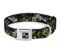 Buckle Down Born to Raise Hell Plan Noir Collier de Chien en Forme d'os, Petite/9-38,1 cm