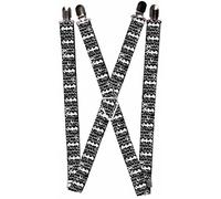 Buckle-Down Bretelles-Batman Outlines Noir/Blanc Jarretelles, Multicolore, Taille Unique Homme