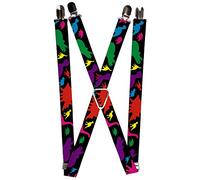 Buckle-Down Bretelles-Dinosaures Jarretelles, Multicolore, Taille Unique Homme