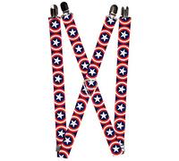 Buckle-Down Bretelles unisexes (1 pièce), Captain America, 3.5 x 2.5 US