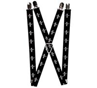 Buckle-Down Bretelles unisexes - Ford Mustang W/barres Logo Repeat, Multicolore, taille unique