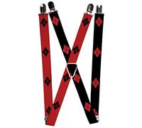 Buckle-Down Bretelles-Harley Quinn Diamonds Noir/Rouge Jarretelles, Multicolore, Taille Unique Homme