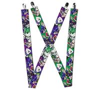 Buckle Down Bretelles unisexes - Poses de cartes Joker, multicolore, taille unique