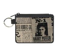 Buckle-Down Buckle-Down Portefeuille zippé Harry Potter Grand accessoire, Harry Potter, 20,3 x 12,7 cm, Harry Potter Newspaper Headlines Undesirable No 1, XS