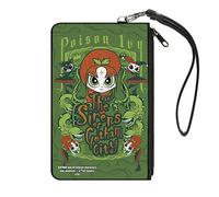 Buckle-Down Buckle-Down Portefeuille zippé Poison Ivy Grand accessoire, Poison Ivy, 2,4 x 1,5 m, Chibi Poison Ivy and The Sirens of Gotham City Ivy Green, 8" x 5"