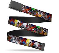 Buckle-Down Ceinture pour homme Motif Looney Tunes 3,8 cm Multicolore Taille large jusqu'à 106,7 cm