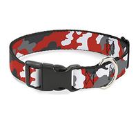 Buckle Down Camo Orange Plastique Clip Collier, 3,8 cm Wide-Fits 18-81,3 cm Neck-Large