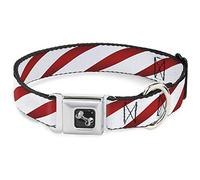 Buckle Down Candy Cane Collier de Chien en Forme d'os, Petite/9-38,1 cm