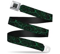 Buckle-Down Ceinture, ceinture à boucle de ceinture, marbre noir layette vert, réglable, vert, 1.5" Wide - Fits Pant Size 32-52