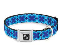 Buckle Down Ceinture de sécurité Boucle Collier de Chien - Quatre Dot dégradé Bleu Roi/Blues - 2,5 cm de Large - pour 15-66 cm Cou - Large