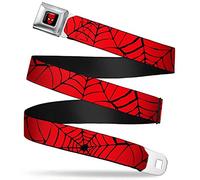 Buckle-Down Ceinture de sécurité unisexe Spiderweb rouge/noir, multicolore, taille L, multicolore, L