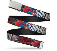 Buckle-Down Ceinture Web Superman pour homme, Multicolore, 1.25" Wide - Fits up to Adult Size 42
